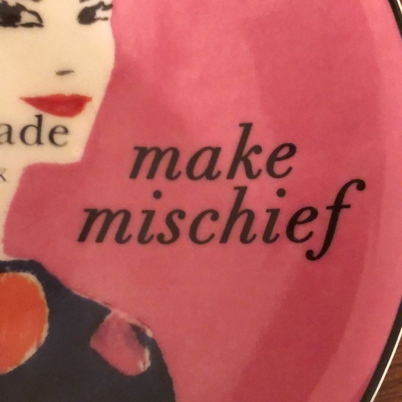 NWT KATE SPADE Decorative Plate Make Headlines CHARM by Lenox 6” - Picture 5 of 10